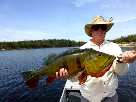 <p>Billy Cox, a member of Helen Thurberâs party, caught this 24-pounder on the upper Jufari River. </p>
