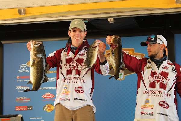 <p>Christian Shirley and Tyler Helms had 4 fish for 13-14 to finish the day in 19th. </p>
