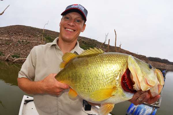 <p>Ex-bull rider, now Hodgman Brand Manager Chris Derrick topped his personal best bass several times on the trip.</p>
