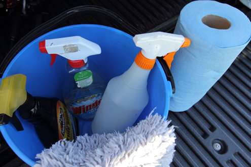 Always good to have cleaning supplies onhand.
