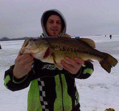 <p>
	Jason Pope caught this 4-pounder through the ice on New Yorkâs Oneida Lake. He was fishing a Custom Jigs & Spins Diamond Jig, searching for bluegill, crappie and perch.</p>
