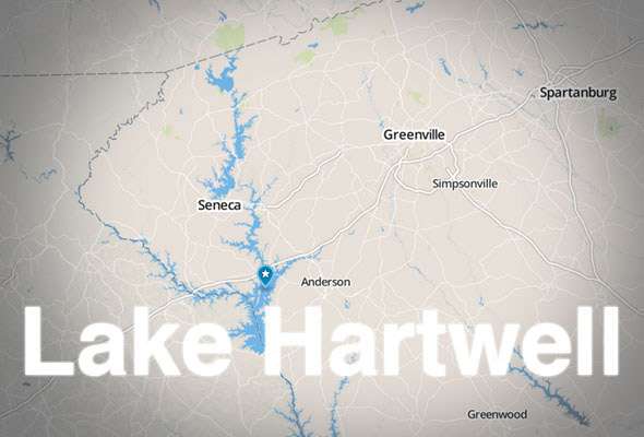 ...to Lake Hartwell and the host city of Greenville. The lake borders on South Carolina and Georgia. 