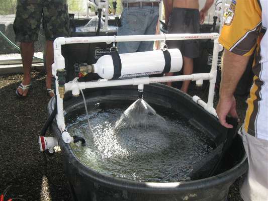<p>The tanks are specially designed to keep the fish in fresh, aerated water.</p>
