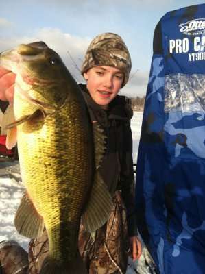 <p>Jace Peterson's 18-inch largemouth came from a lake in northern Minnesota.</p>
