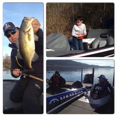 <p>It's been a while since I last fished Lake Guntersville, and the bass I caught were 3-4 lbs bass this time. I'm having a lot better time with my son than fishing all by myself. I had a chat with Takahiro Omori, as usual. â Yusuke Miyazaki, Dec. 19, <strong><a href=