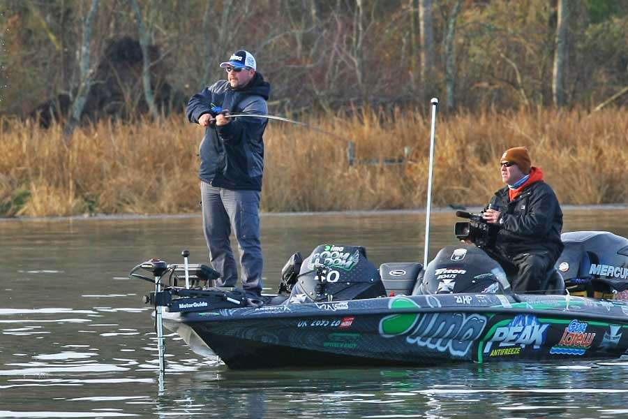 Roumbanis was hoping Day 2 was similar to Friday, when he landed the big bass.