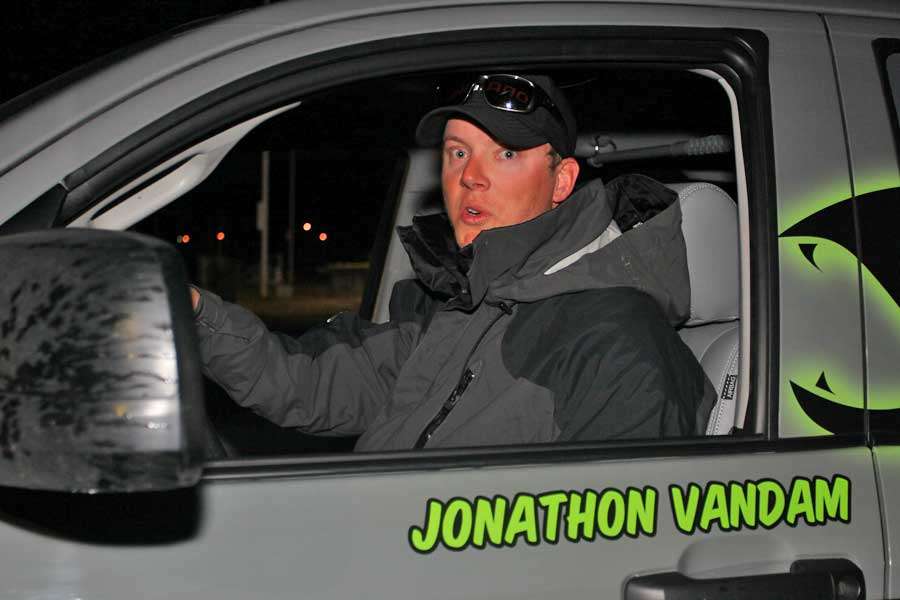 Jonathon VanDam backs in.