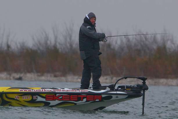 Cold and miserable once again met anglers on Day Two on Lake Amistad. 
