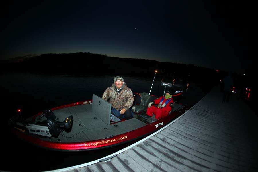 Andrew Young is all smiles as the second-place angler prepares to go fishing on Lake Amistad.