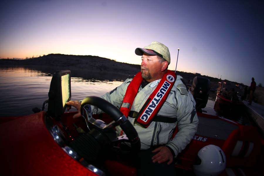 Leader Randy Allen gets ready for takeoff.