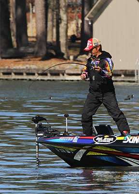 Shimizu hooks up again just a few minutes after landing the 5-pounder.