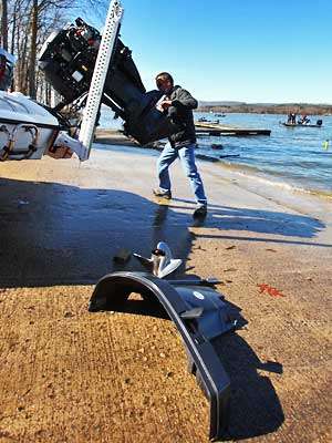 Everybody watched him attack it with precision.