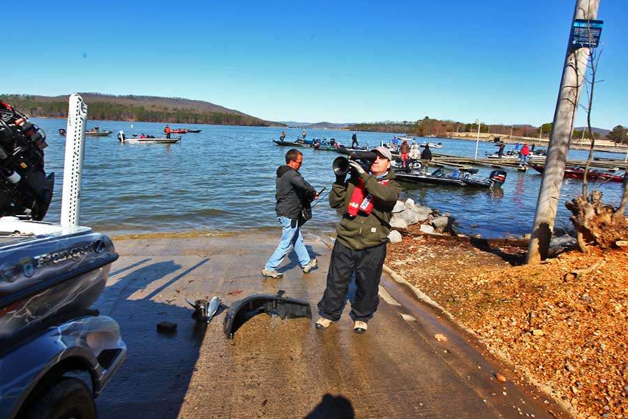 Bassmaster cameras recorded all the action, or inaction.