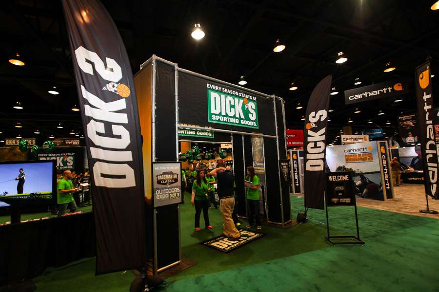 The Dick's booth is open for business.