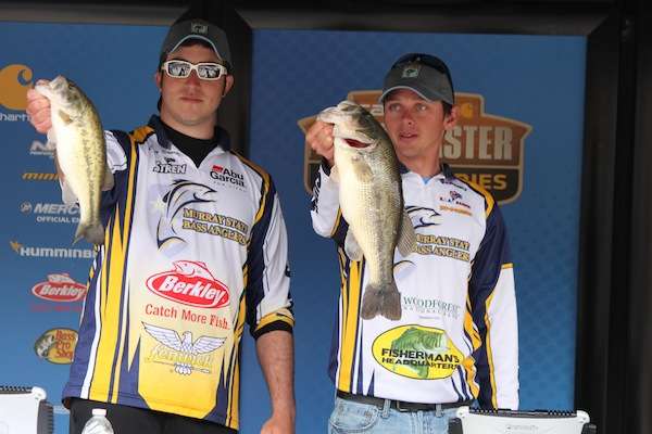 <p>Justin Berger and Cody Santel of Murray State had 2 fish for 7-5.</p>

