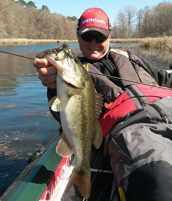 Gary Klein is pleased with this Seminole largemouth.