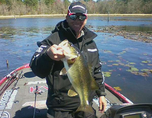 Kevin VanDam shows off one of those quality fish that was prevalent on Seminole.