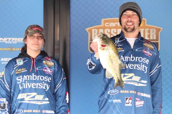 <p>Kyle Gates and Katie Edgar of St Ambrose University had one fish for 4-15.</p>
