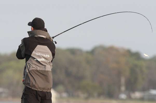 Martens spent most of the morning fishing the area where he caught a big sack on Day Three.