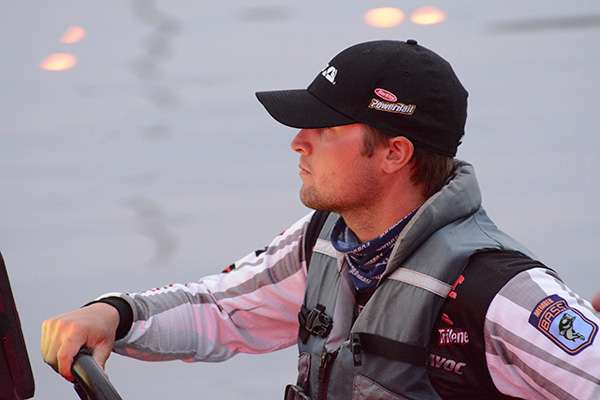 Justin Lucas is amped to go fishing.