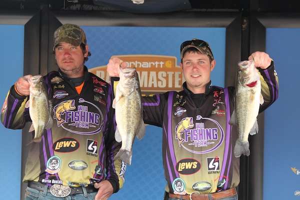 <p>Jake Crawford and Garrett Price of Lake Superior State University had one fish for 4-2. </p>
