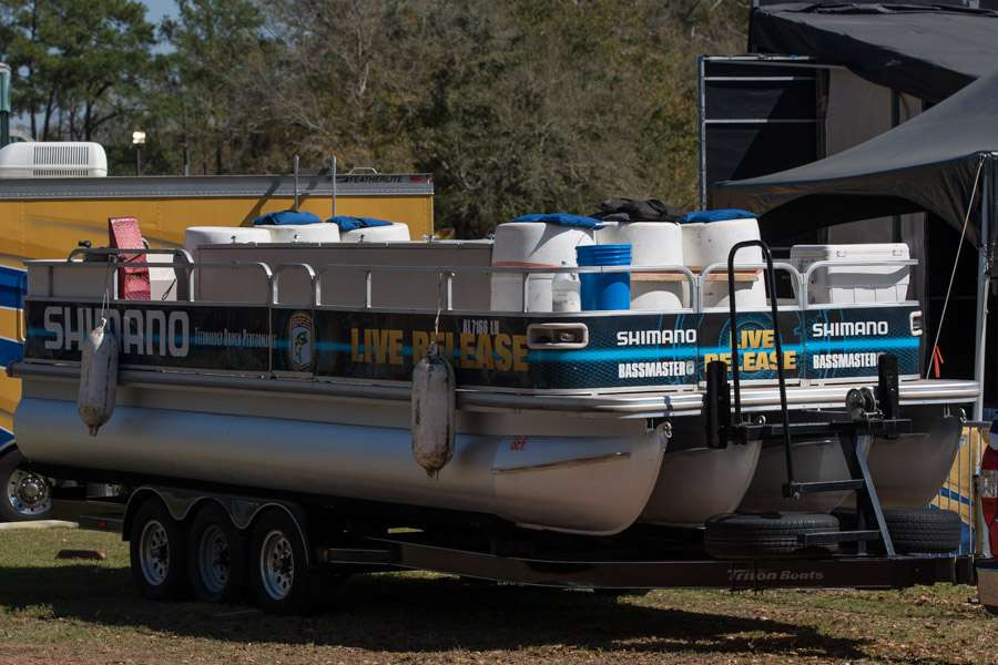The Shimano Live Release boat is ready to go.  