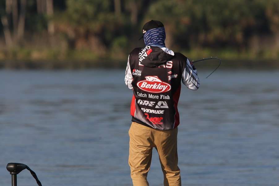 Justin Lucas has his first of the day hooked up!