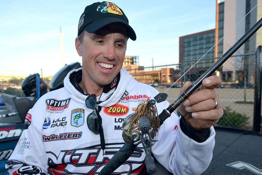 On the final day of the Classic, Evers scored with a bladed jig dressed with a Megabass Spark Shad.