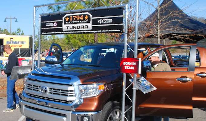 Toyota was on site, allowing fans to check out their newest models including this special edition Tundra.