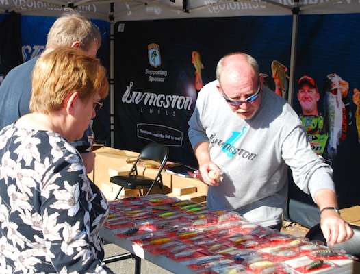 Livingston Lures had no shortage of people coming by asking about the Classic-winning bait Randy Howell used. 