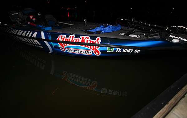Todd Fairclothâs Yamaha and Strike King wrapped boat.