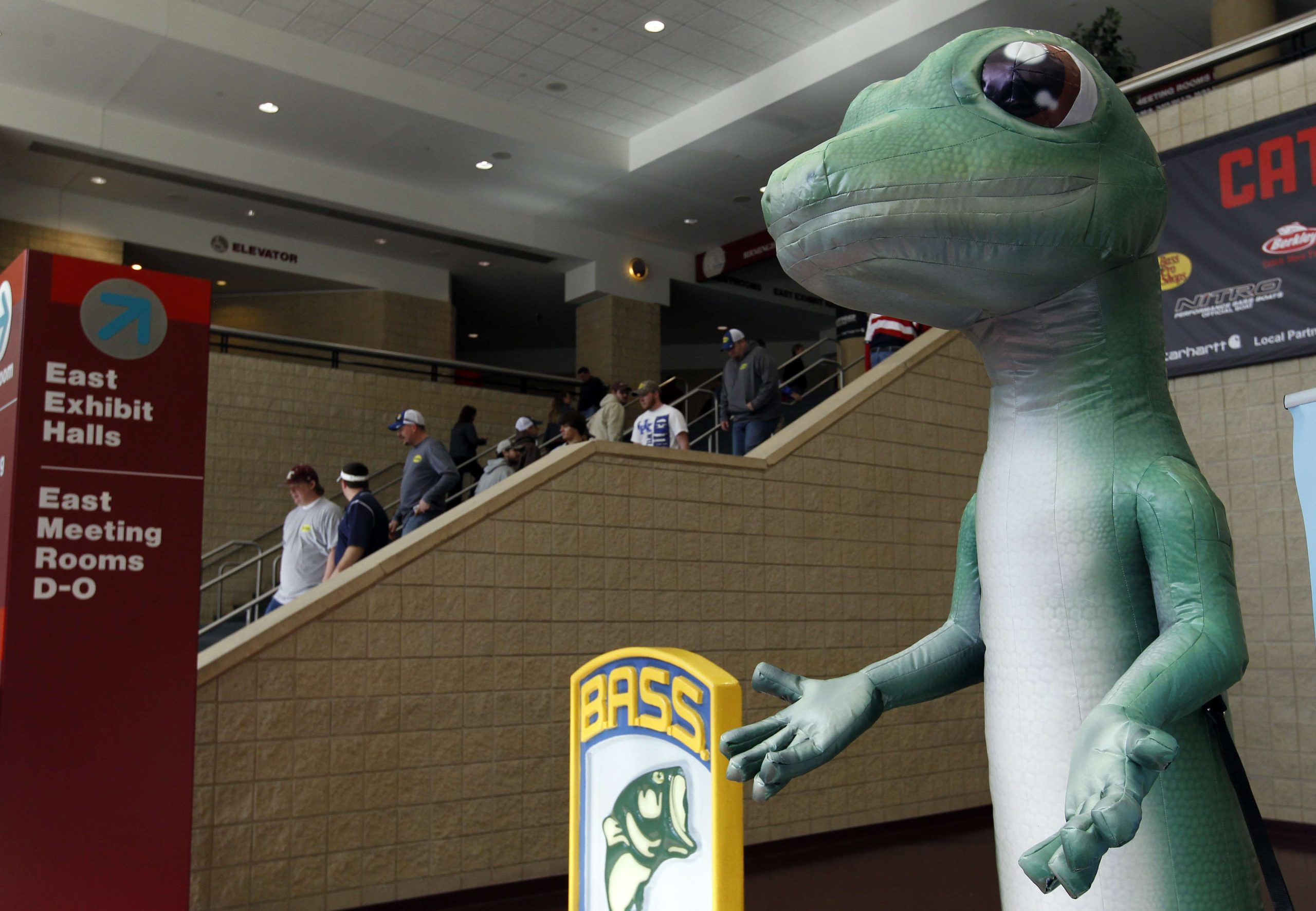 Even at the Bassmaster Classic Outdoors Expo, you couldn't escape the GEICO Gecko.