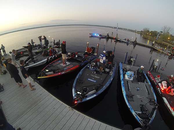 Take another look at Day 4 take-off from GoPro cameras on St. Johns River as the Top 12 set off to catch big bass in Palatka, Fla.