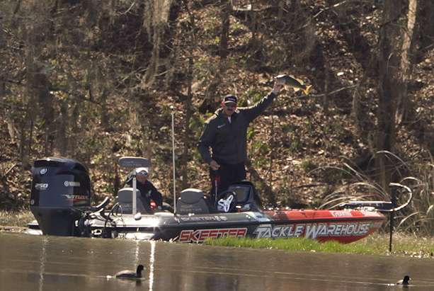 Jared Lintner holds one of his best fish of the day.