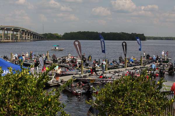 The dock at Palatka has been pretty crowded lately.