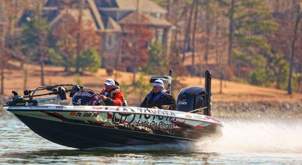 Terry Scroggins is known to cover a lot of water; Day 2 on Smith Lake was no different. 