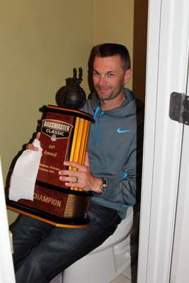 Seriously, Randy even took the trophy to the potty. 