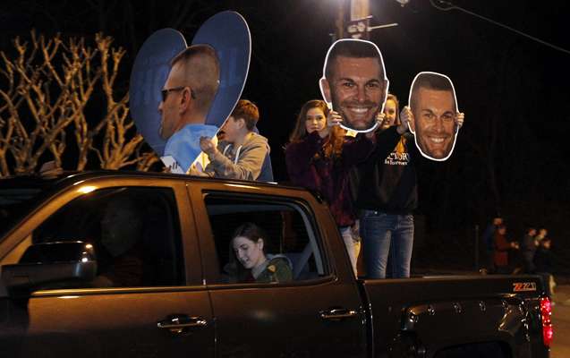 The Randy big heads seen at the Classic made an appearance. 