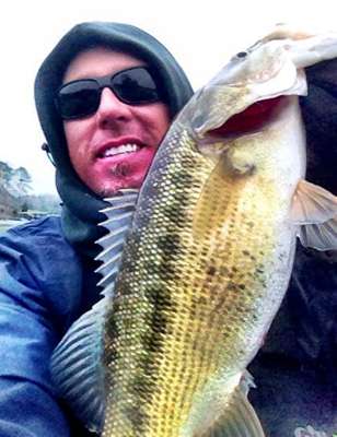 Elite Series pro Russ Lane checks in with this practice catch.