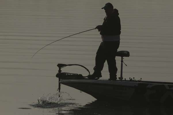 Davis quickly began catching fish, catching a limit on his first stop, waiting for the fog to burn off.