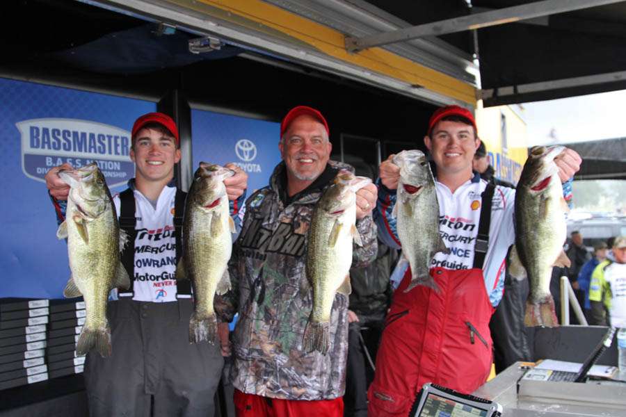 Topping the high school competition, Alabamaâs Zeke Gossett and Hayden Bartee turned in a 21-pound, 4-ounce effort on Day 3. 