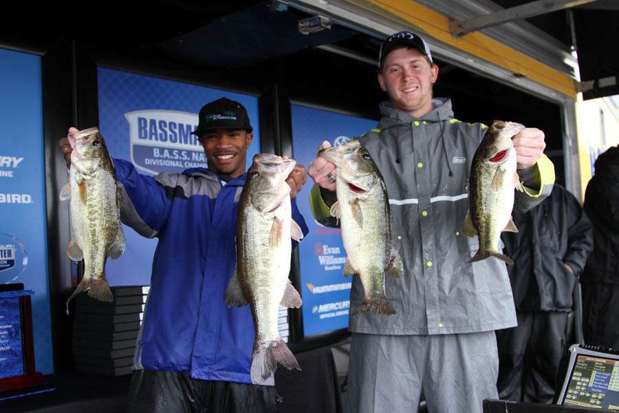 South Carolina high school competitors Rashad Goodson and Steven Younginer were proud of their Day 3 catch.
