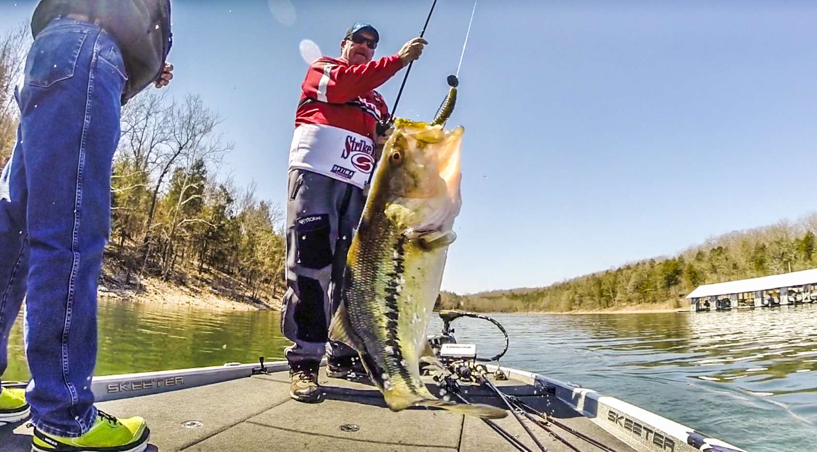 Mark Davis brings a nice bass in front of the GoPro. 