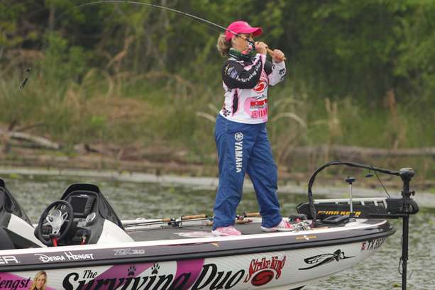 Hengst fires a cast on Day 1 on the Red River. 