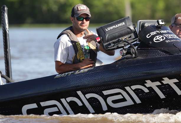 Lee said he only had one fish in the livewell early on Day 2. 