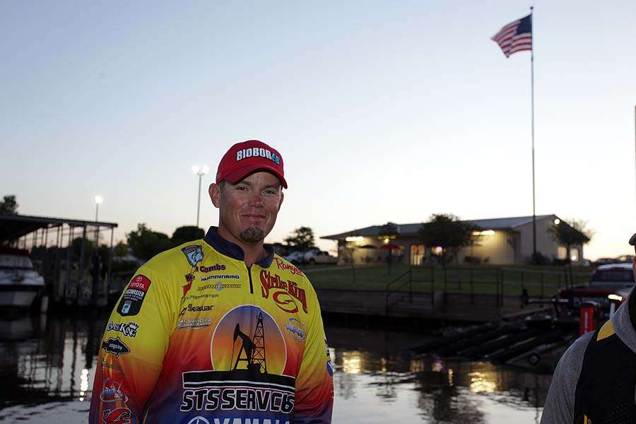 Keith Combs is dressed out for success in his effort to score big on the Red River.
