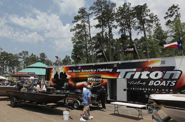 Triton boats were on display at the daily expo. 