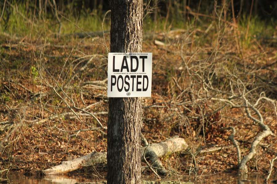 The LADT have signs like this so that no one stumbles onto the wrong land...