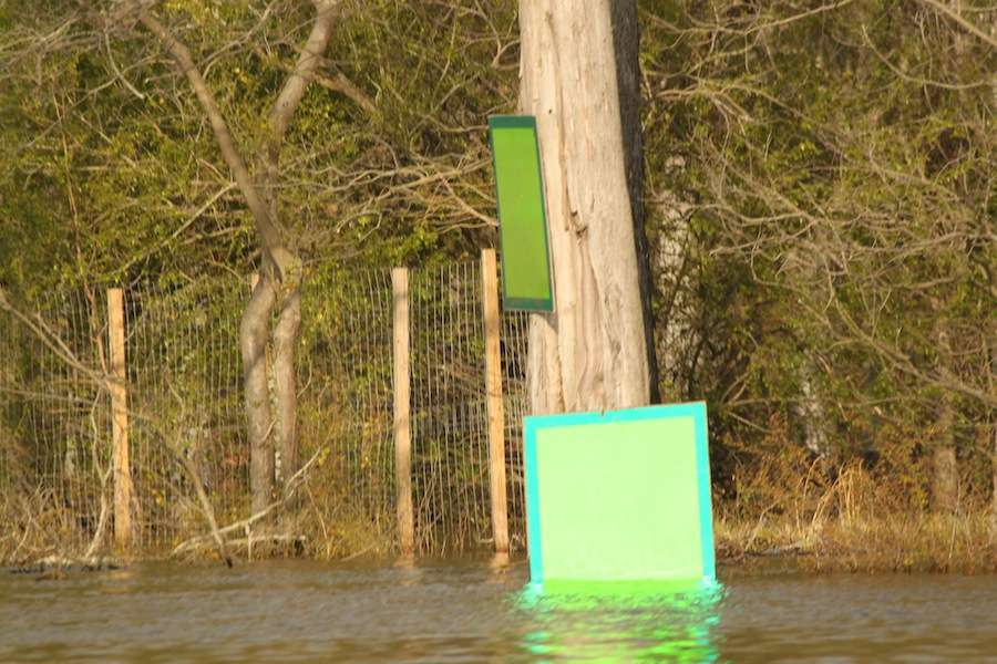 These channel markers are also typically well above water. 