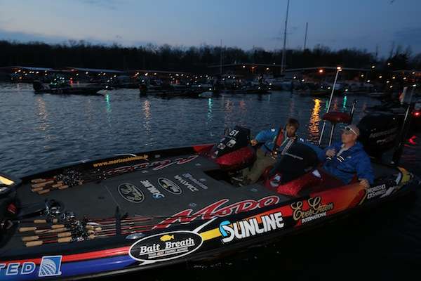 Morizo Shimizu heads out on Day 1. 